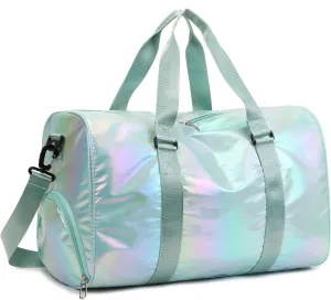 Yaopeing Gym Bag with Shoes Compartment,Sports Duffle Bag for Girls,Waterproof Travel Gym Tote Bags for Women,Green
