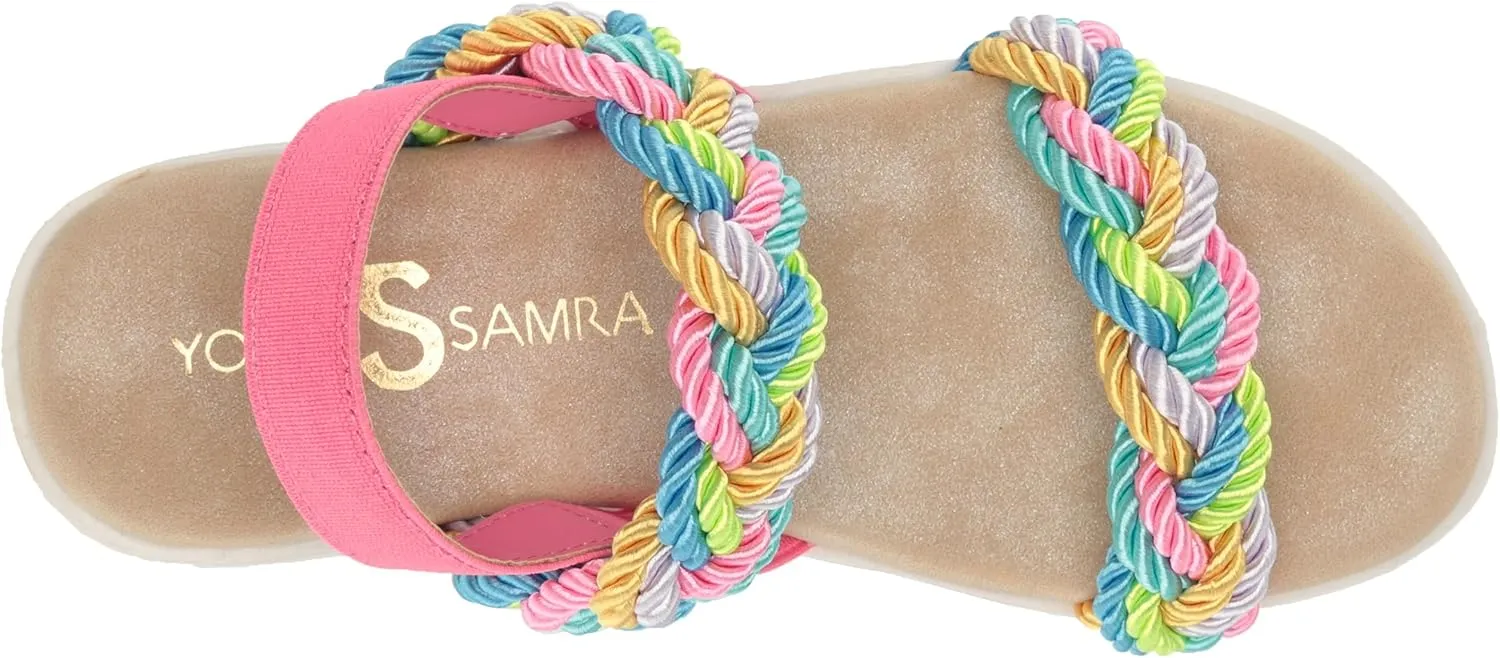 Yosi Samra Miss Bradie Glam Sandal in Silver - Kids