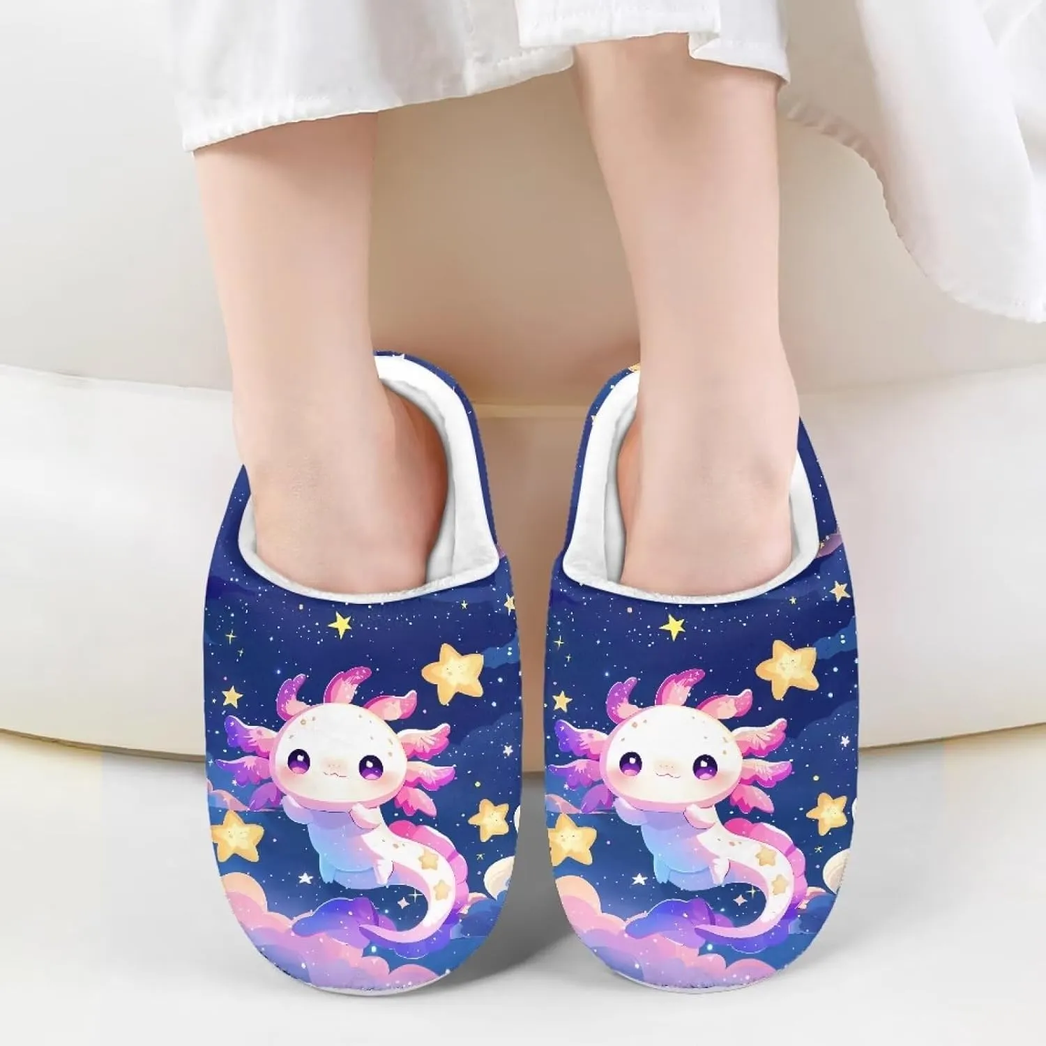 Ystardream Winter Fuzzy House Slippers With Arch Support for Girls Kids Toddlers