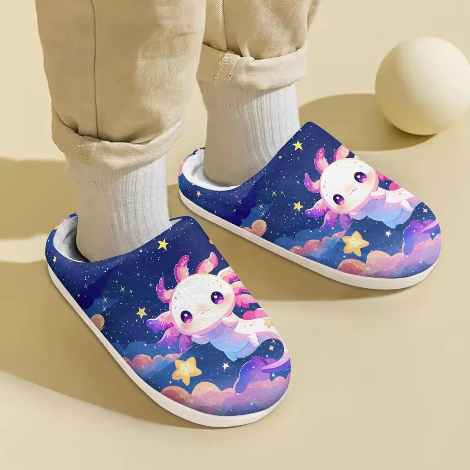 Ystardream Winter Fuzzy House Slippers With Arch Support for Girls Kids Toddlers