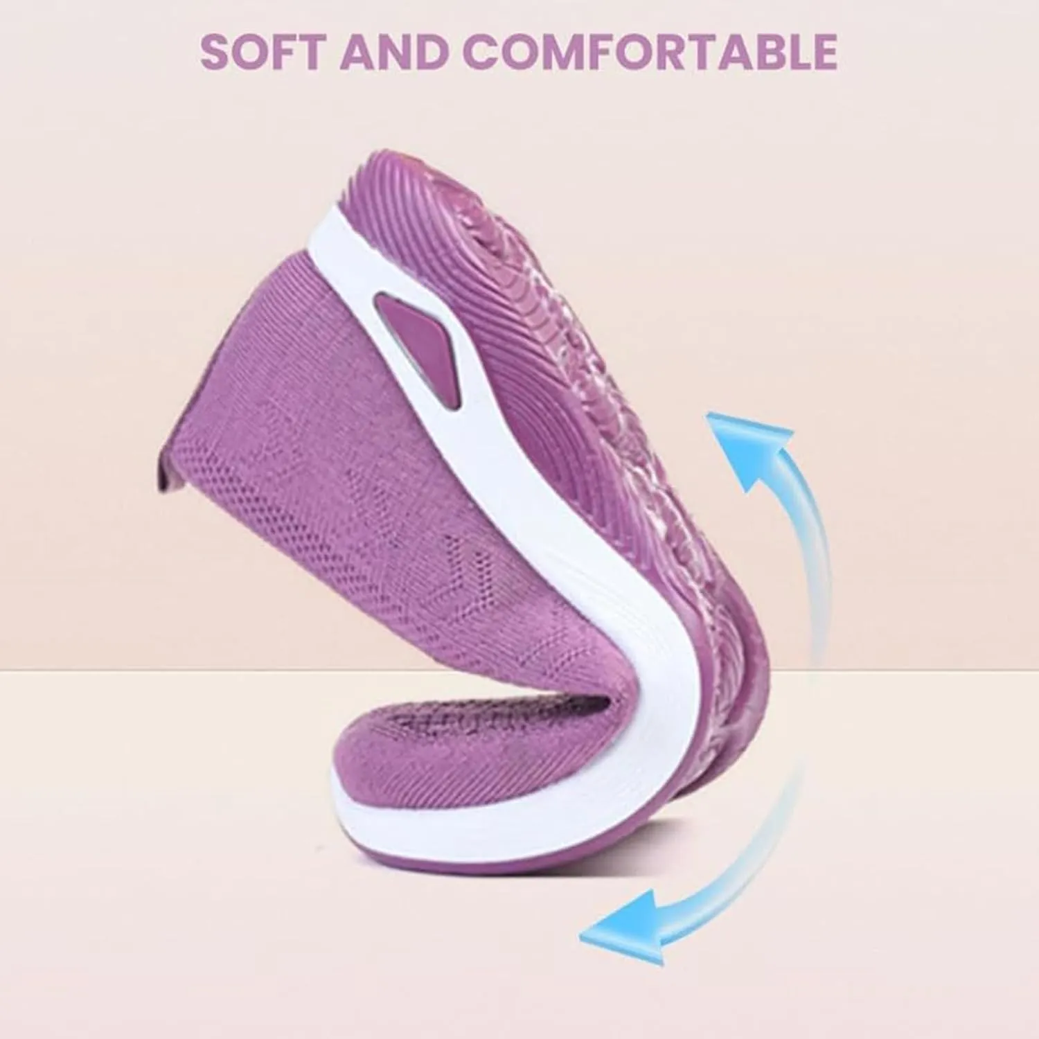 Zapatos Ortopédicos para Mujer Ligeros y Anchos, Women's Orthopedic Walking Shoes Slip on Trainers Comfortable Casual Athletic Shoe Soft Soled Arch Support Hands-Free Sneakers