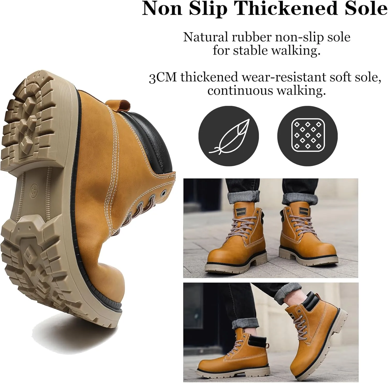 ZEENXIUYA Women's Hiking Boots Men's Chukka Boots Non-slip Outdoor Casual Boot Waterproof Lightweight Comfortable Ankle Lace Up Booties